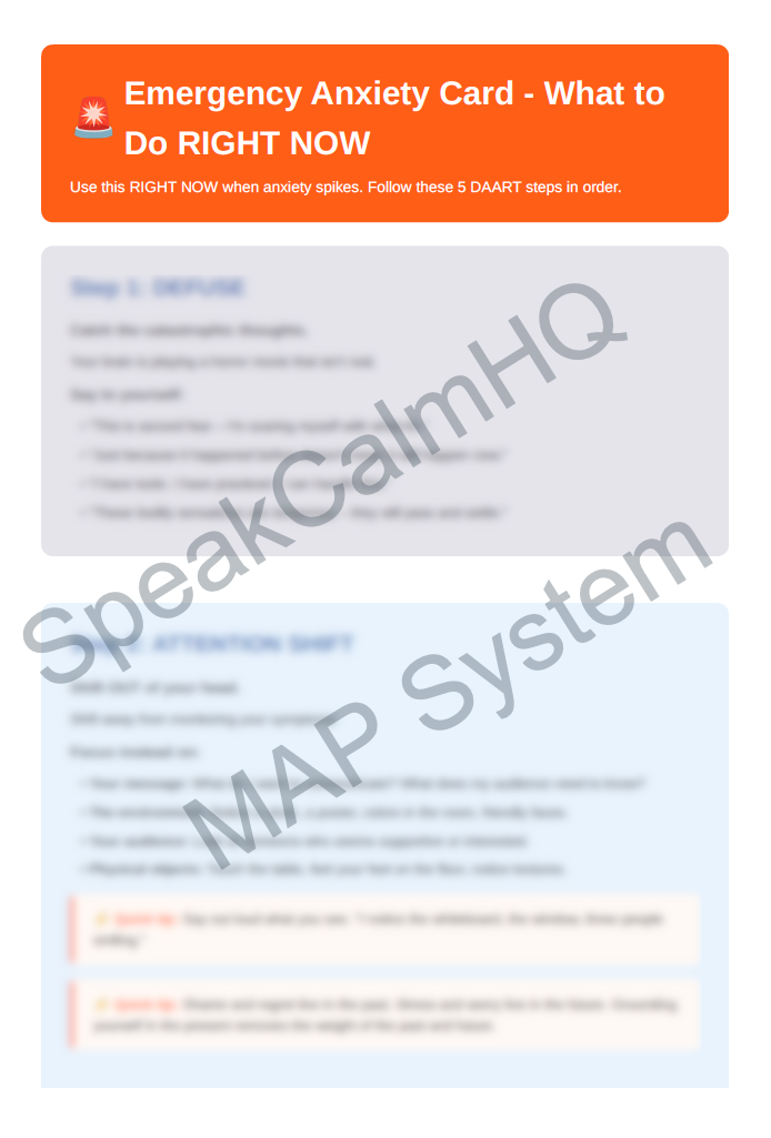 Sample MAP System-Quick Reference Card